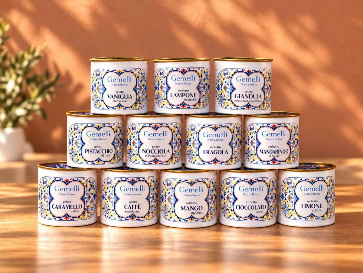 Le Coffret Découverte Gemelli : douze pots de glace italienne