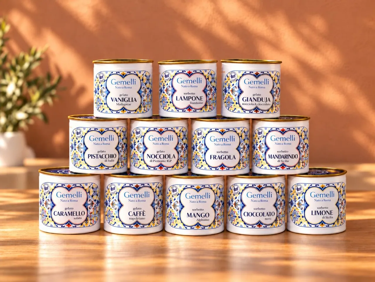 Les douze pots du Coffret Découverte Gemelli